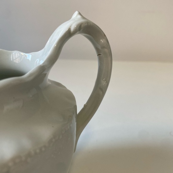 Antique Florence Ironstone White Ceramic Pitcher or Creamer - Picture 6 of 12